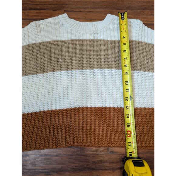 Moon & Madison Striped Color Block Chunky Knit Sweater Size XS - Picture 6 of 9